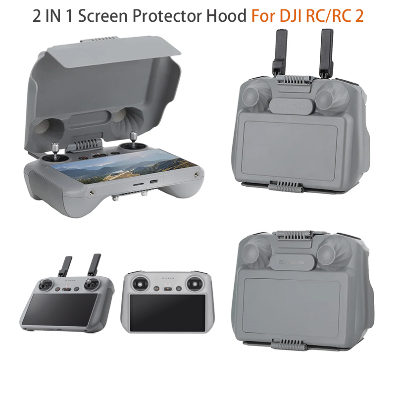 Drone Sun Shade - ฝาครอบป้องกันหน้าจอสำหรับ DJI rc/rc 2, ปลอกป้องกันม่านบังแดดควบคุมระยะไกลสำหรับ DJI
