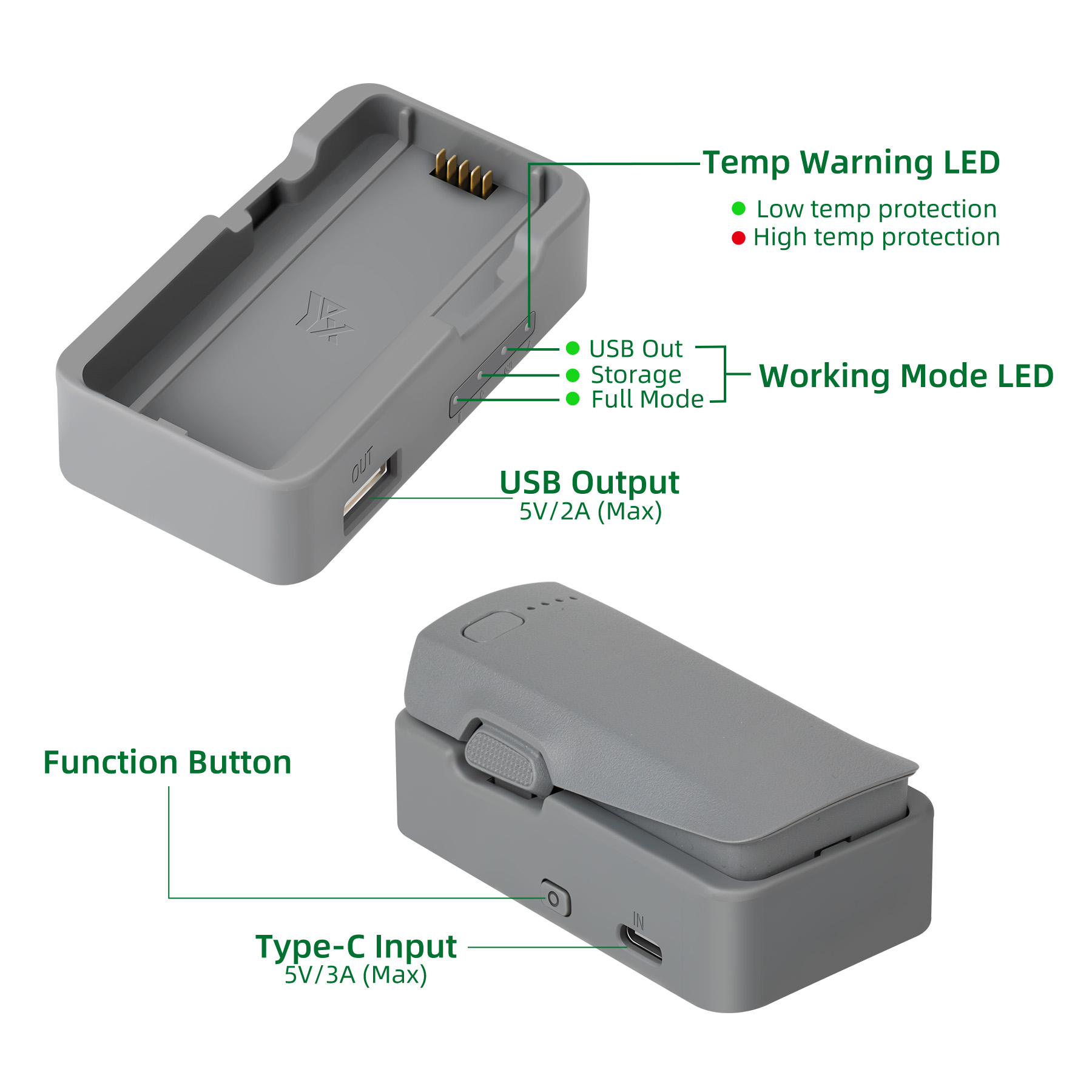 เครื่องชาร์จแบตเตอรี่ USB สำหร - Drone Charging Hub บทวิจารณ์และราคา