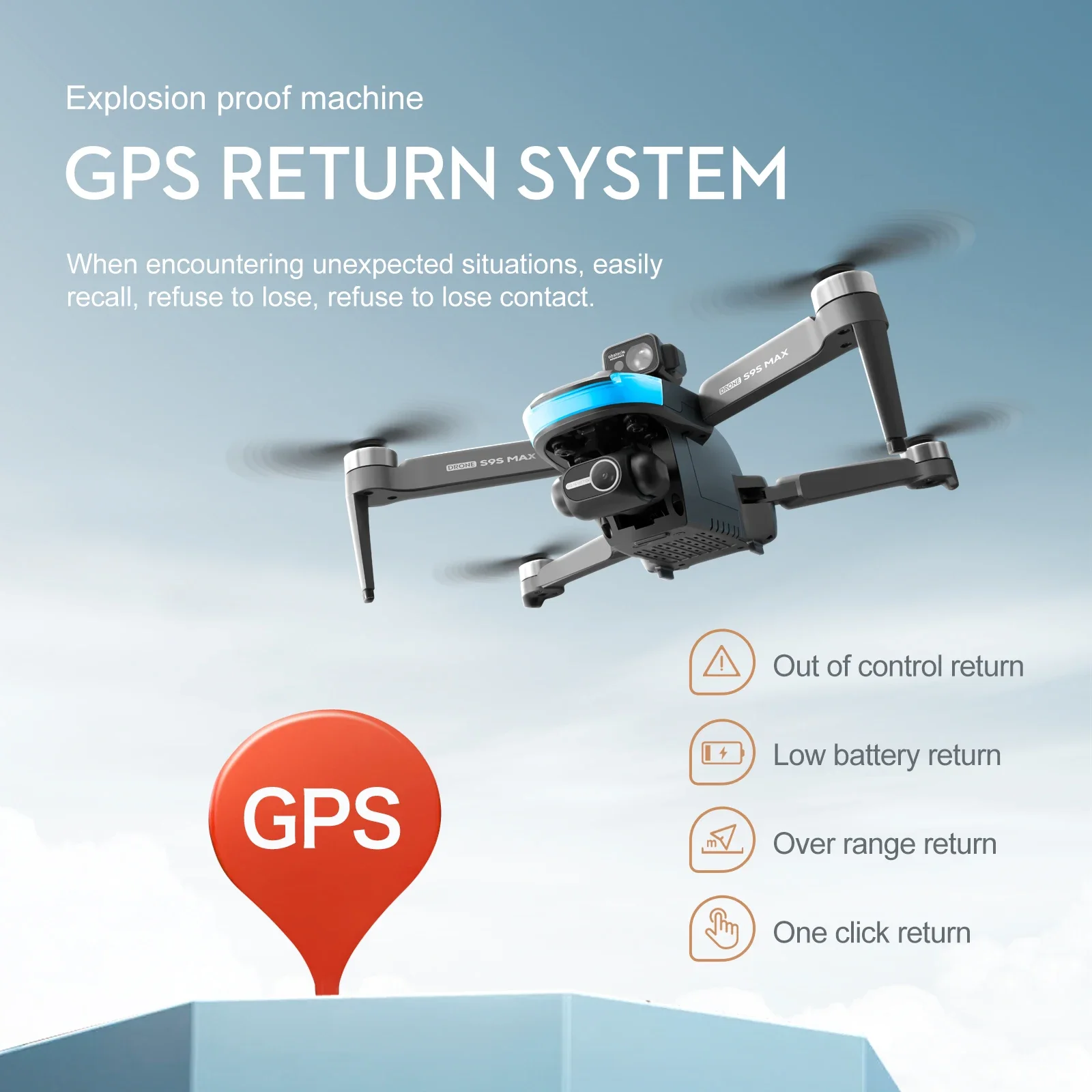 ใหม่S9S MAX MINI Drone 4K 2 แก - Drone Remote Controller Lanyard บทวิจารณ์และราคา
