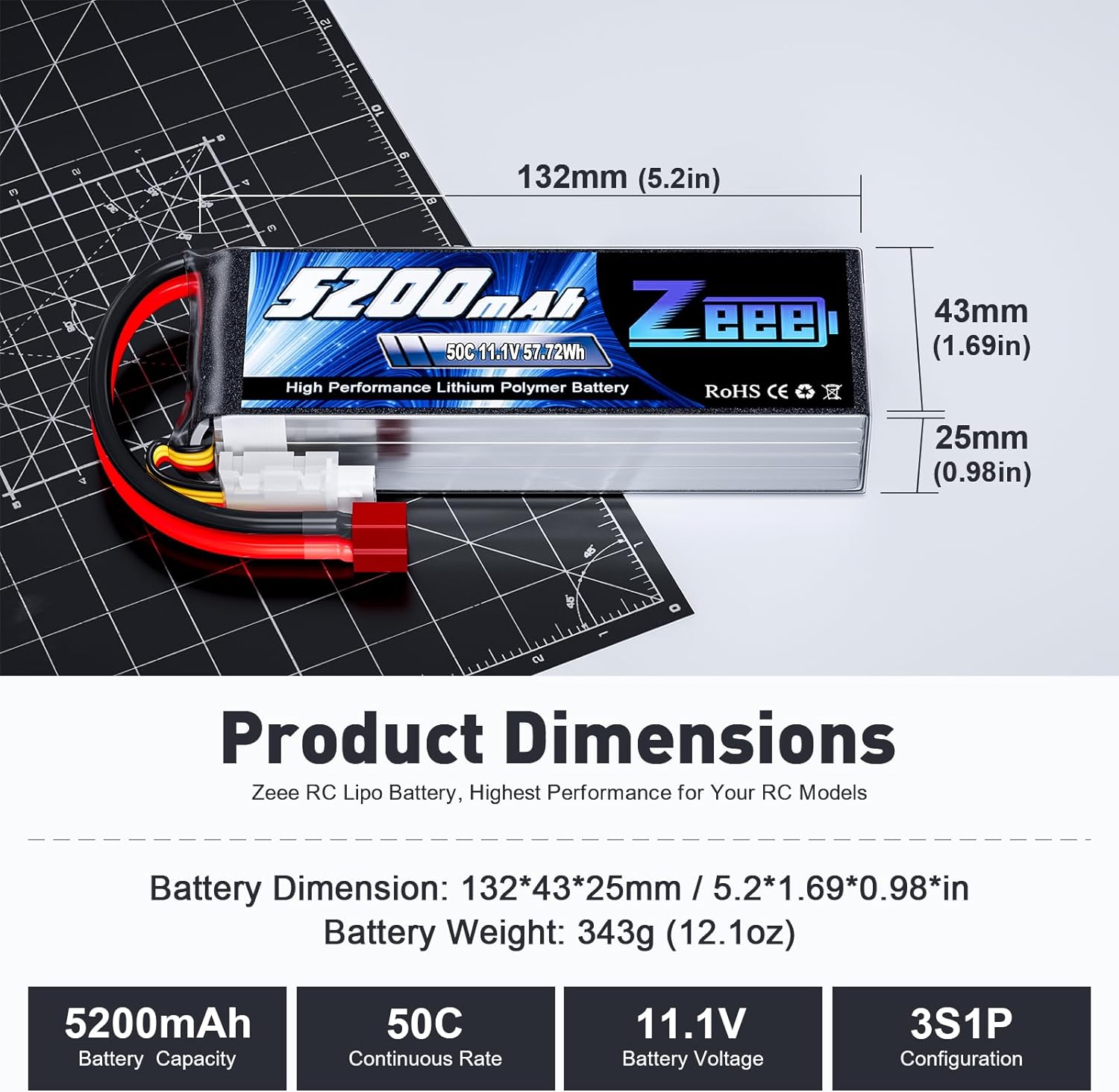 1/2 หน่วย Zeee 11.1V 50C 5200m - Drone Controller Hood บทวิจารณ์และราคา